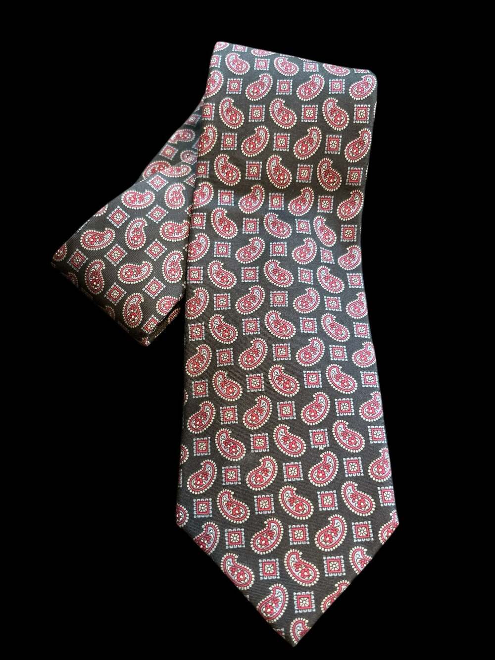 Kuppenheimer Men's Clothiers Vintage Paisley Pattern Silk Necktie